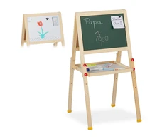Relaxdays Vaikiška pastatoma kreidinė ir baltoji lenta