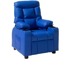 Vaikiška recliner sofa su puodelių laikikliais