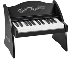 VEVOR Medinis skaitmeninis pianinas vaikams, 25 klavišai, juodas