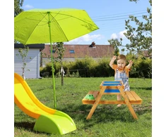 Relaxdays Vaikiškas pikniko stalas su suolais, baltas