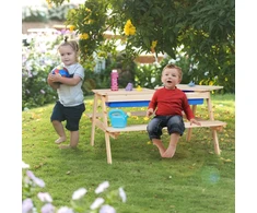 Relaxdays Vaikiškas pikniko suolelis su žaidimų stalu