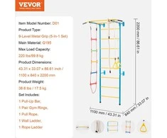 VEVOR Vaikų sieninė gimnastikos kopėčios 5 viename