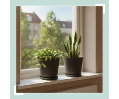 Relaxdays Vazonai su padėklais, 2 vnt. rinkinys