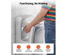 Vertikalus rankų džiovintuvas su HEPA filtru