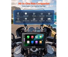 VEVOR 7 colių belaidė motociklų CarPlay sistema