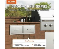 Vevor 75x25 cm BBQ stalčius su spintele