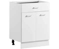 VEVOR Balta „Shaker“ stiliaus grindinė spintelė 80 cm