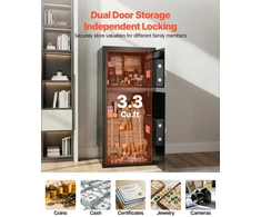VEVOR Dviejų durų seifas, 93.45 L, juodas