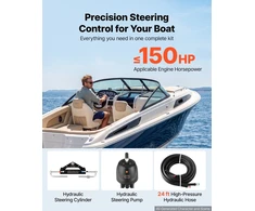 VEVOR Hidraulinė vairo sistema 150HP, 7,32 m