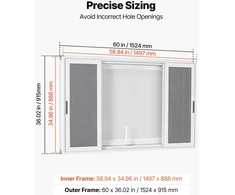 VEVOR Maisto furgono aptarnavimo langas 1524x915 mm