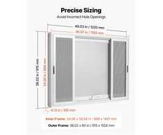 VEVOR Maisto furgono aptarnavimo langas 1220x915 mm
