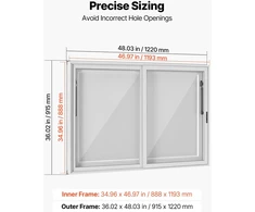 VEVOR Maisto furgono aptarnavimo langas 1220x915 mm