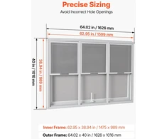 VEVOR Maisto furgono aptarnavimo langas 1626x1016mm