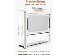 VEVOR Maitinimo furgono aptarnavimo langas su lentyna 915x915mm