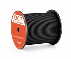 VEVOR Parakordo virvė 4,7 mm x 305 m, juoda