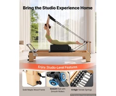 VEVOR Pilates reformeris 2,4 m iš klevo