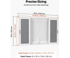 VEVOR Prekybinis aptarnavimo langas 1143x762 mm