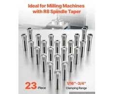VEVOR R8 frezavimo įvorių rinkinys 1/16"-3/4" (23 vnt.)