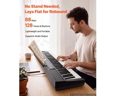 VEVOR Skaitmeninis pianinas 88 klavišų, juodas