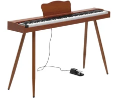 VEVOR Skaitmeninis pianinas 88 klavišų su stovu, rudas