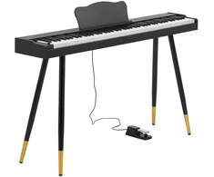 VEVOR Skaitmeninis pianinas 88 klavišų su stovu, juodas