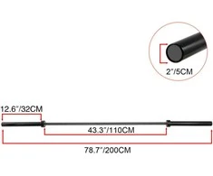 Vevor štangos strypas 2" svorio lėkštėms