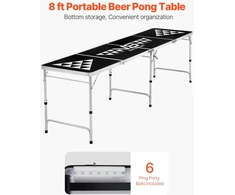VEVOR Sulankstomas beer pong stalas 2,4 m