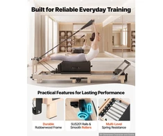 VEVOR Sulankstomas pilates reformeris 2,3 m