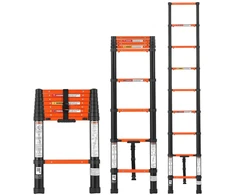 VEVOR Teleskopinės kopėčios 263 cm su mygtuku