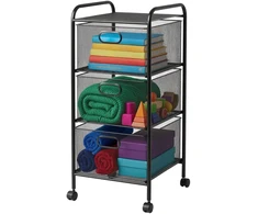 Relaxdays Vežimėlis su 3 stalčiais