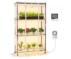 Vevor Vidaus šiltnamis su apšvietimu, 150 cm aukščio