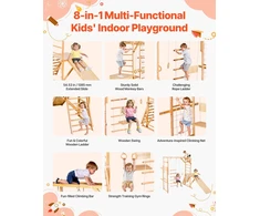 Vidaus žaidimų aikštelė vaikams, 8-in-1 komplektas