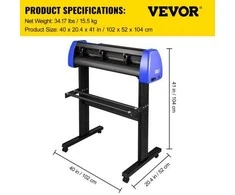 Spausdintuvas Vevor Vinilo pjaustymo mašina su stovu 870 mm