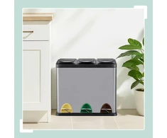 Relaxdays Virtuvės šiukšliadėžė 3 x 8 l