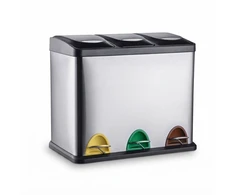 Relaxdays Virtuvės šiukšliadėžė 3 x 8 l