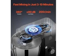 Plakiklis Vevor Virtuvinis maišytuvas 7.84 L 1400W 6 greičiai