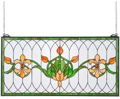 Vevor Vitro lango panelė 810 x 433 mm, tiffany stilius