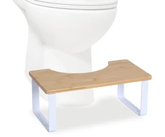 Relaxdays WC taburetė iš bambuko ir metalo