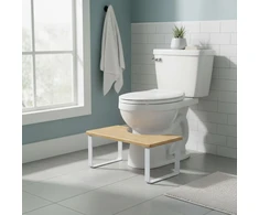Relaxdays WC taburetė iš bambuko ir metalo