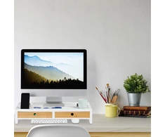 Laikiklis Relaxdays XL monitoriaus stovas su organizatoriumi
