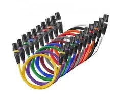 Vevor XLR kabelis 1 m, 10 vnt., mikrofonams