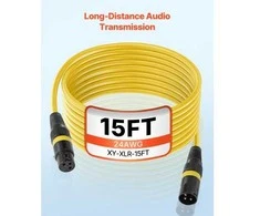 Namų kino sistema VEVOR XLR kabelis 4,57 m, 6 vnt., auksiniai kontaktai