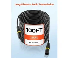Namų kino sistema VEVOR XLR laidas 30,48 m mikrofonams