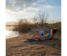 Relaxdays XXL paplūdimio kilimėlis su pagalve
