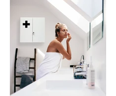 Relaxdays XXL vaistinėlės spintelė balta/juoda