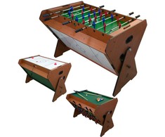 Enero Žaidimų stalas 3in1: biliardas, stalo futbolas, oro ritulys