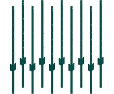 Vevor Žalios metalinės tvoros stulpai 91 cm, 10 vnt.