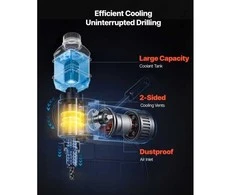 Vevor Žemo profilio magnetinė gręžimo mašina, 1300 W, 35 mm