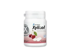 Miradent XYLITOL becukrės pastilės su ksilitoliu vyšnių skonio, 26 vnt.
