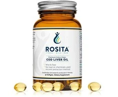 Rosita EVCLO tyras menkių kepenėlių aliejus, 90 kaps.